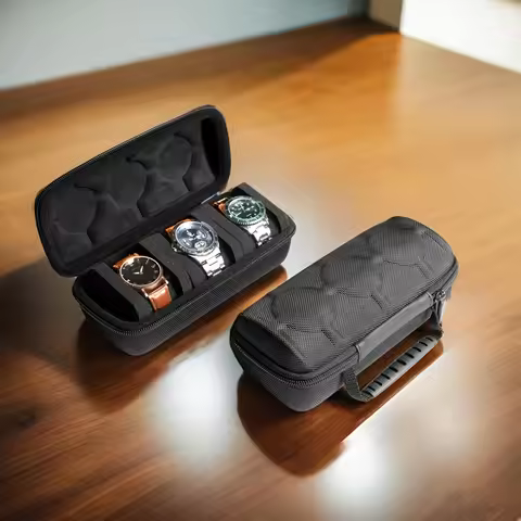 1 Luxury 3-slot Watch Travel Case, Watch Storage Box, Hard-shell Watch Travel Case, Mechanical Watch