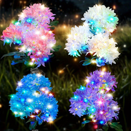 Garden Light Outdoor Solar Powered Embroidered Ball Flower Lights Courtyard Decoration LED Simulatio