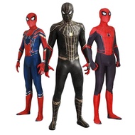 Spider Man No Way Home Iron 2 3 Suit Kostum Cosplay Superhero Jumpsuit untuk Kanak-Kanak Dewasa