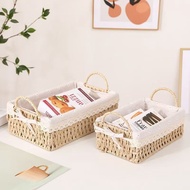Next Day Delivery Hand-Woven Basket Multi-Purpose Rattan Vegetables And Fruits Storage Artificial Ho