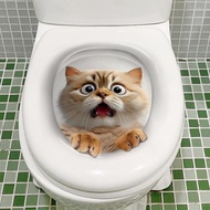 3d Cat Toilet Stickers Wall Stickers Bathroom Toilet Renovation Home Stickers Decorative U7g9