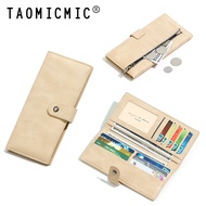 Taomicmic New Style Fashion Long Wallet Ladies PU Multifunctional Card Holder with Zipper Coin Purse