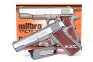 【VELTR】KWC代工 MILBRO M1911 經典戰術 仿真平底彈匣 全金屬CO2手槍 銀色