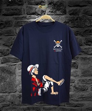 CLASSIC.STORE KAOS T- SHIRT KAOS LUFFY DUDUK / KAOS ONE PIECE / KAOS MONKEY D LUFFY / KAOS DISTRO TE