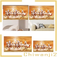 [Chiwanji2] Seven Horses Picture 7 Running Horses Painting Wall  Furnishing Ornament Print Picture P