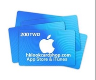 台灣 itunes card 台服 apple app store 預付卡 蘋果 台幣 200 TWD NT