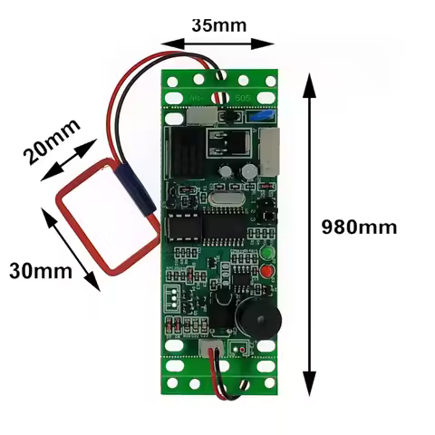 Embed Control Module RFID Intercom Access Elevator Access Control DC 9-24V Power 2pcs Mother Card