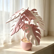 Monstera plant Monstera plant Coaster Pink White Monstera Interior Decoration plant Printing