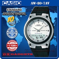 CASIO AW-80-7AV STANDARD ANALOG DIGITAL WATCH TELEMEMO 30 WORLD TIME WR50M AW-80