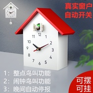 [1443Positive Review]Light Luxury Cuckoo Clock Alarm Clock Living Room Table Clock Bird Time Telling