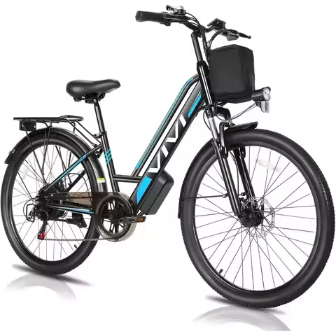 MT26GUL Electric Bike 26" Step Through Electric ycle with Removable 48V 374.4Wh Battery, 750W Peak M