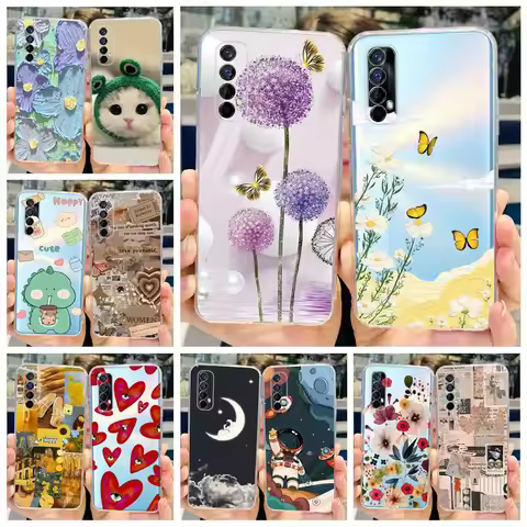 For Realme 7 Case Realme7 Pro Stylish Painted Back Cover Soft Silicone Phone Case For Realme 7 Pro R