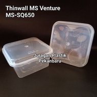 Ms-sq650 Thinwall Plastic Box | Ms Venture 650ml contains 50pcs/pack MS SQ 650 ml Square Rice Box