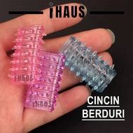 TAHAN LAMA Spiky Penis Sleeve Silicone Cock Enlarge Delay Lock Ring Sex Toys Kondom Tahan Lama Kondo