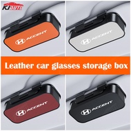 Hyundai Accent Car Sunshade Glasses Box Sunglasses Leather Storage Box Car Interior Accessories