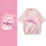 Korea Cotton 1 Oversize Short Sleeve T-Shirt CMDXY10451 Men Women Striped Letter Cartoon Loose Summe