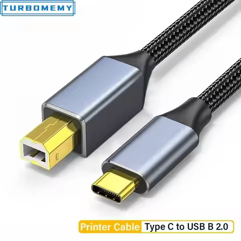 USB C to USB B 2.0 Printer Cable Electronic Organ Cable Type C USB B for Computer Laptop Phone to Fa