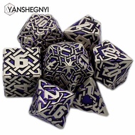 YANSHEGNYI 2023 Metal Dice 7PCs Dnd Set Solid Polyhedral D&D Dice DND For Role Playing Game Rpg Rol 