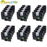 30 PCS/Lot 12mm*8m Tze 231 Tze231 Black on White Laminated Compatible P touch 12mm tze-231 Label Tap