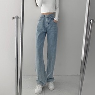 Extremely Unique Cross-Waist Women's Jeans, Extremely Beautiful Korean Style Blue Women's Jeans KT55