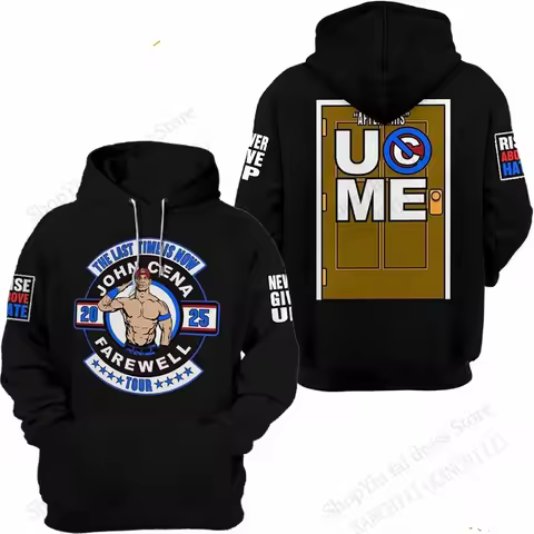 New John Cena Farewell Tour 3d Print Hoodie Men Women Fashion Pullover Hoodie Sweatshirt Wrestler Tr