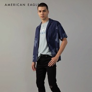 American Eagle Floral Button-Up Poolside Shirt เสื้อเชิ้ต ผู้ชาย แขนสั้น (EMSH 015-6201-413)
