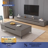 K Home Tv Console Cabinet Rock Panel TV Cabinet Coffee Table Set Home Tv Console Cabinet