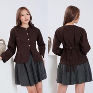 Ailee Long Sleeve Top Long Sleeve Top Hijab Friendly Blouse - Blazer Korean LookWanita