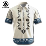oufisun 2025 Ethnic Shirts For Men Modern Barong For Men Asian Attire For Men Modern Filipiniana Eth