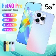 Hot40 Pro Smartphone | 6.8 Inch Incell Big Screen | Global Version 5G Mobile Phone | Large Memory 16