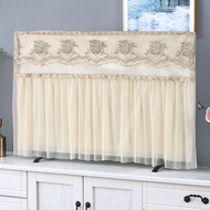 ◊◇Hanging LCD 55-inch 50-inch curved 65 lace cover fabric TV set wall-mounted TV cover dust cover