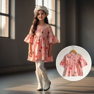 KATUN [Smilee] CHILDREN'S DRESS [ELVIRA 1-5 YEARS] [GIRL'S COTTON CLOTHES MIXED MOTIF 1]