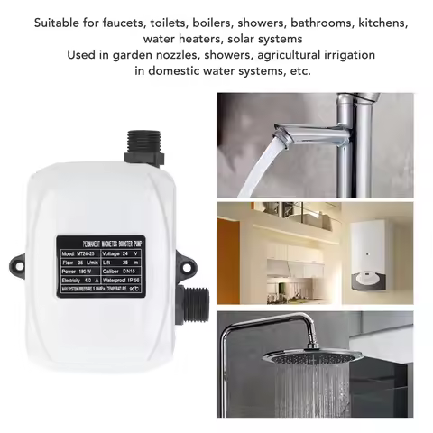 Booster Pump Water Pressure High Lift 180W for Kitchen Sink Shower DC24V Water Booster Pump Water Pr