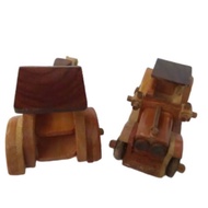 Paket Hemat Duo Miniatur Ukuran S Mini Becak Dan Mobil Tua - Pajangan