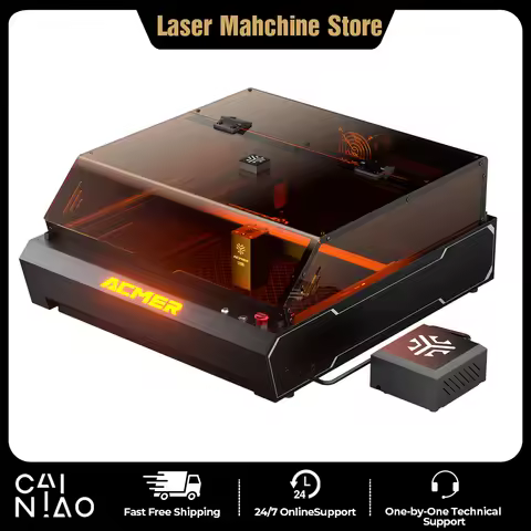 ACMER P3 Laser Engraving Machine Red and Blue Combination Light Diode Fully Enclosed Dual Laser CNC