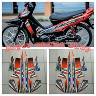 Yamaha f1zr 2004 orange motorcycle striping sticker