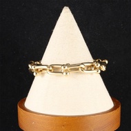 TIFFANY&CO(蒂芙尼)  18K黃金 黃金 Tiffany HardWear系列大號鏈環手鏈 18K