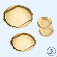 304 Korean Snack Plate 23~34cm Snack Plate Plate Stainless Steel Plate Small Dish Dish Dish Plate Fr