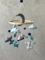 飛機嬰兒床鈴, 音樂嬰兒床吊飾, 毛氈嬰兒床鈴, 彌月禮物, 新生兒