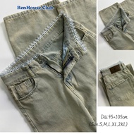 High-waist LACE wide-leg Jeans, Ver1 CalemClubb Straight-Leg Jeans in many colors to flatter the fig