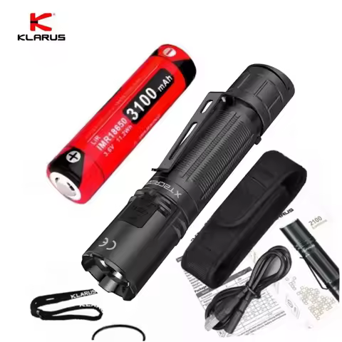 Klarus Ultra Bright Powerful Tactical Flashlight 2100LM Rechargeable Police Torch with 18650 Battery