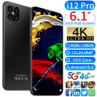 5G I12 Pro Original Cellphone (6GB RAM + 128GB ROM) 4800mAh Built-in battery 6.3 Inch HD The real drop screen Smartphone 5G Mobile Phone Android10
