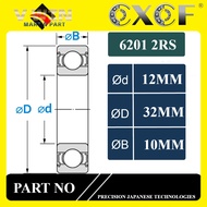 [CXCF]  6201 2RS BALL BEARING JAPAN QUALITY 12mm(ID)X32mm(OD)X10mm(H)
