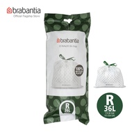 BRABANTIA PerfectFit Bin Liner for 36L Bin Size R, 20 Bags Flat-Pack
