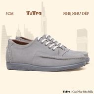 [5CM] Men's Height Increasing Shoes T&Tra T171 Gray - Lighter and More Comfortable to Wear