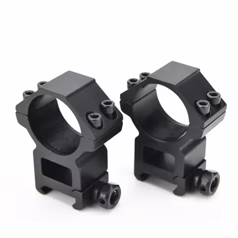 Discovery-Black Picatinny Dovetail scope Rings, 25.4mm, 30mm Tube, 20mm, 11mm Rail