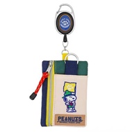 日本 USJ x PEANUTS SNOOPY 史努比 Beagle Scout 童子軍 卡其色帆布 伸縮 卡片 證件套
