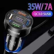 Car Charger Fast Charge 5usb Porous Smartphone Car Charger Fast Charge Flash Charge