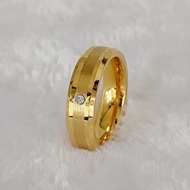 Cincin Pernikahan Berlapis Emas 18k Emas Tungsten Cincin Untuk Pria d