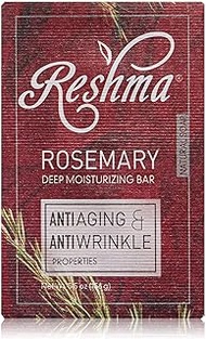 Reshma Beauty Rosemary Soap | Infused with Rosemary Oil and Olive Oil | Anti-Aging Face &amp; Body Soap Bar |Suitable for Normal to Dry Skin | Calming and Rejuvenating |(Pack Of 12)